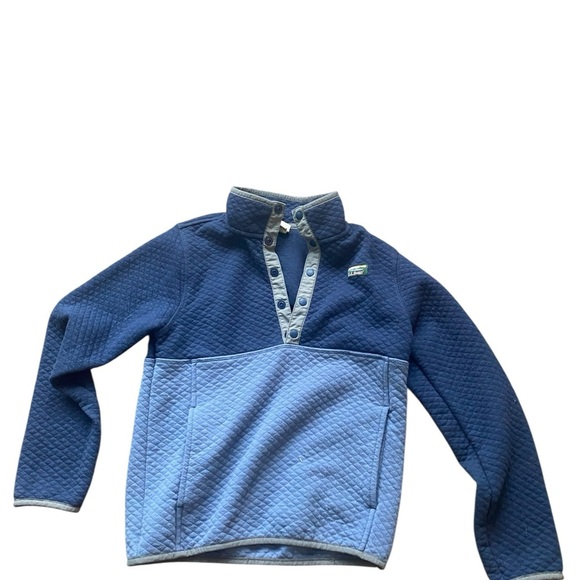 L.L. Bean Quilted 1/4 snap Colorblock pullover - Picture 2 of 8